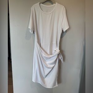 A New Day White Mini T-shirt Wrap Dress XXL